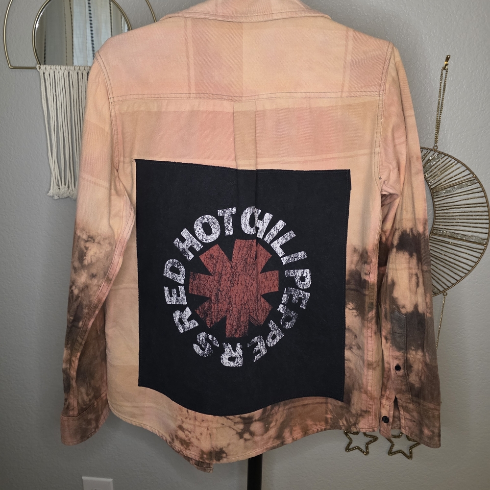 Tie Dye Flannel Band Top